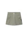 Off-white Ripsto Cargo Mini Skirt Kids In Green