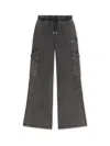 Off-white Bookish Cargo Faded Track Pants In Gray