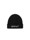 Off-white Bookish Classic Knit Beanie Black - Whit In Black