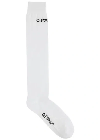 Off-white Bookish Cotton-blend Long Socks