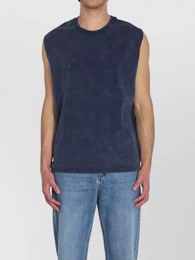 Off-white Bookish Cotton Sleeveless Top Oversized Fit In Multi