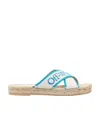 Off-white Bookish Criss Cross Espadrill In Multi