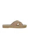 Shop Off-white Bookish Criss Cross Espadrill Beige  Off In Nude