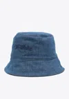Off-white Bookish Denim Bucket Hat In Blue