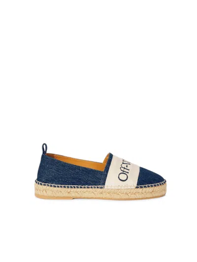 Off-white Bookish Denim Espadrilles Vintage Blue -