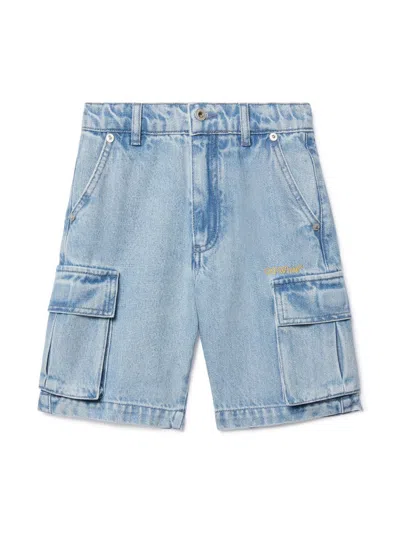 OFF-WHITE BOOKISH DENIM SHORTS