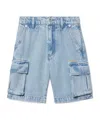 Off-white Bookish Denim Shorts In Blue