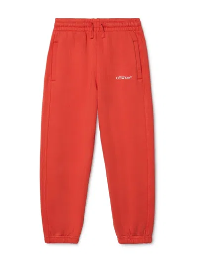 OFF-WHITE BOOKISH DIAG COTTON TRACK PANTS