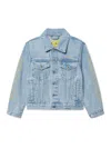 Off-white Diagonal Bookish Denim Jacket In Blue
