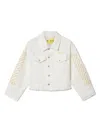 Off-white Diagonal Bookish Denim Jacket In White