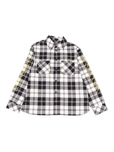 OFF-WHITE BOOKISH DIAG FLAN SHIRT L/S BLACK - YELL