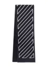 Off-white Bookish Diag Scarf In Black