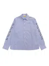 Off-white Bookish Diag Shirt L/s Blue - Black In Blue