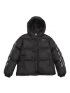 Off-white Kids Black Bookish Down Jacket In Black