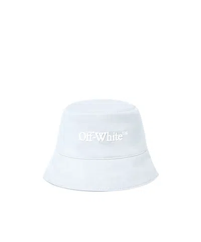 OFF-WHITE OFF-WHITE BOOKISH DRILL LOGO EMBROIDERED BUCKET HAT