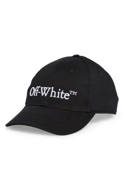 OFF-WHITE OFF-WHITE BOOKISH EMBROIDERED LOGO BASEBALL CAP