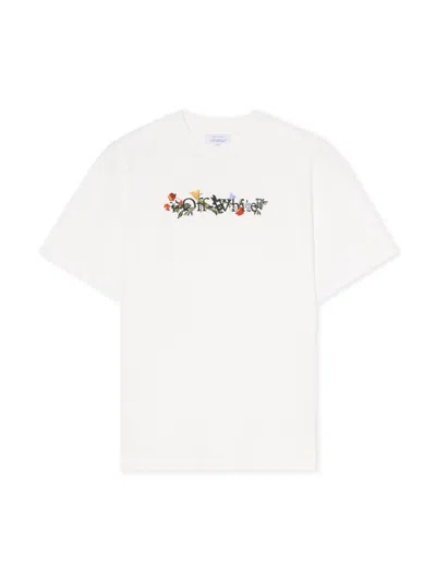 OFF-WHITE BOOKISH FLOWERS LOGO TEE