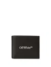Off-white Bookish Leather Wallet In Schwarz