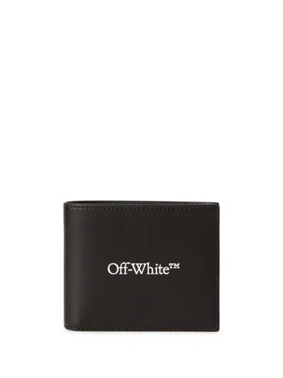 Off-white Bookish Leather Wallet In Schwarz