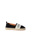 Off-white Bookish Linen Espadrillas In Black