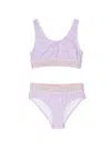 Off-white Bookish Logo-band Bikini Set In Purple