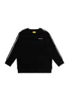 Off-white Bookish Logo Band Crewneck Sweatshirt In Black