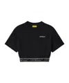 Off-white Bookish Logo Band Cropped Top In Black