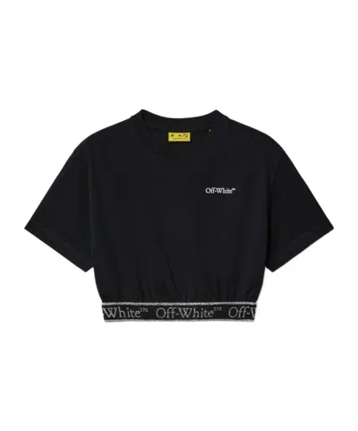 OFF-WHITE OFF-WHITE KIDS BOOKISH LOGO BAND JERSEY TOP