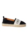 Off-white Logo Linen And Cotton Espadrilles In Black