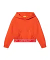 Off-white Bookish Logo-band Hoodie In Orange