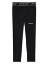 Off-white Bookish Logo Band Leggings In Black