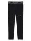 Off-white Bookish Logo Band Leggings In Black