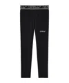 Off-white Bookish Logo Band Leggings In Black