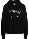 Off-white Cotton Sweatshirt Whit Frontal Logo Print In Black
