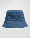 Off-white Bookish Denim Bucket Hat In Medium Blue Med