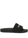 Off-white Bookish Open Toe Slip-on Slides In Black
