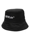 Off-white Off White Cappello Bucket Con Ricamo In Black