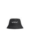 Off-white Off White Cappello Bucket Con Ricamo In Black