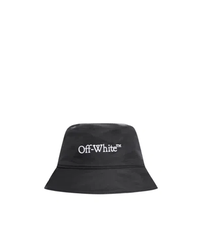 Off-white Bookish Logo-embroidered Hat In Black