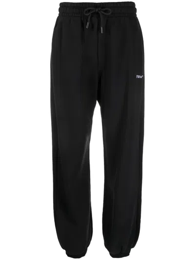 Off-white Bookish Logo-embroidered Track Pants In Schwarz