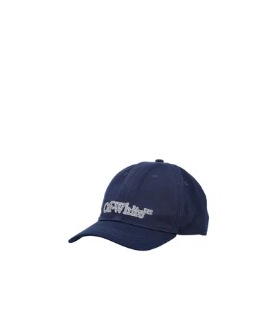 Off-white Bookish Logo Hat In Blue