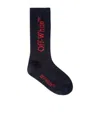 Off-white Bookish Logo-jacquard Socks In Black