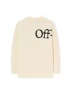 Off-white Bookish Logo Knit Sweater In White