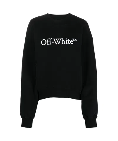 OFF-WHITE OFF-WHITE BOOKISH CREWNECK DROP SHOULDER SWEATSHIRT