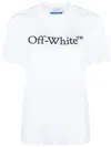 Off-white Relaxed Fit Cotton Tee With Oversized Logo In White