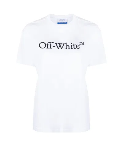 OFF-WHITE OFF-WHITE BOOKISH CREWNECK STRAIGHT HEM T-SHIRT