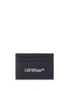 Off-white Bookish Logo-print Leather Cardholder In Black