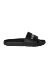 Off-white Bookish Open Toe Slip-on Slides In Black