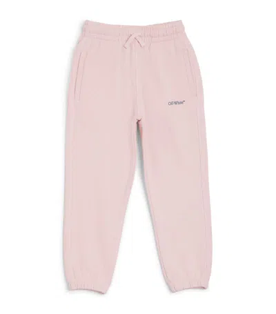 Off-white Kids' Bookish Logo Sweatpants (4-12 Years) In Pink