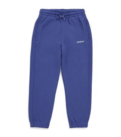 Off-white Kids' Bookish Logo Sweatpants In Purple